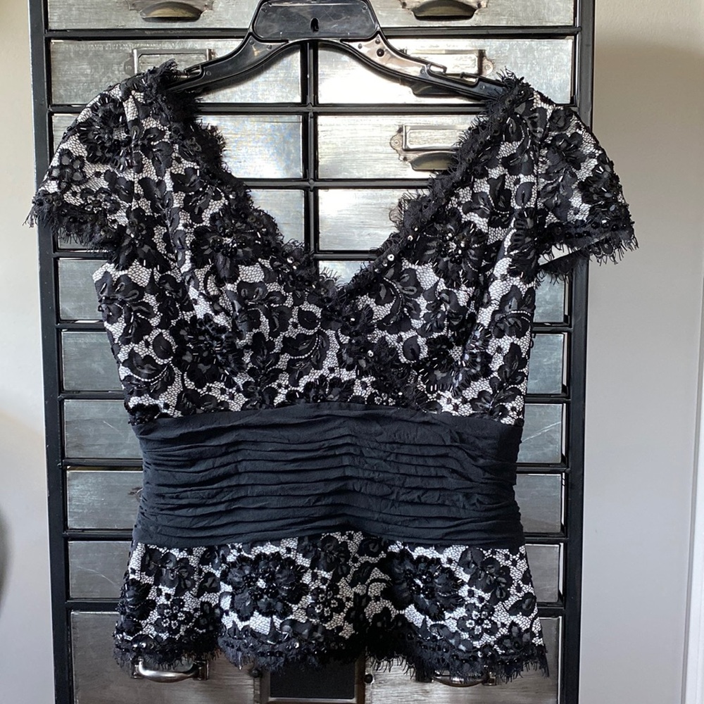 Tadashi Sequin Top
